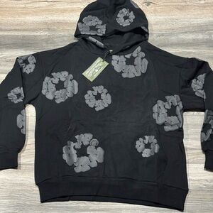 Black Graphic Hoodie Sweatshirt - Unbranded